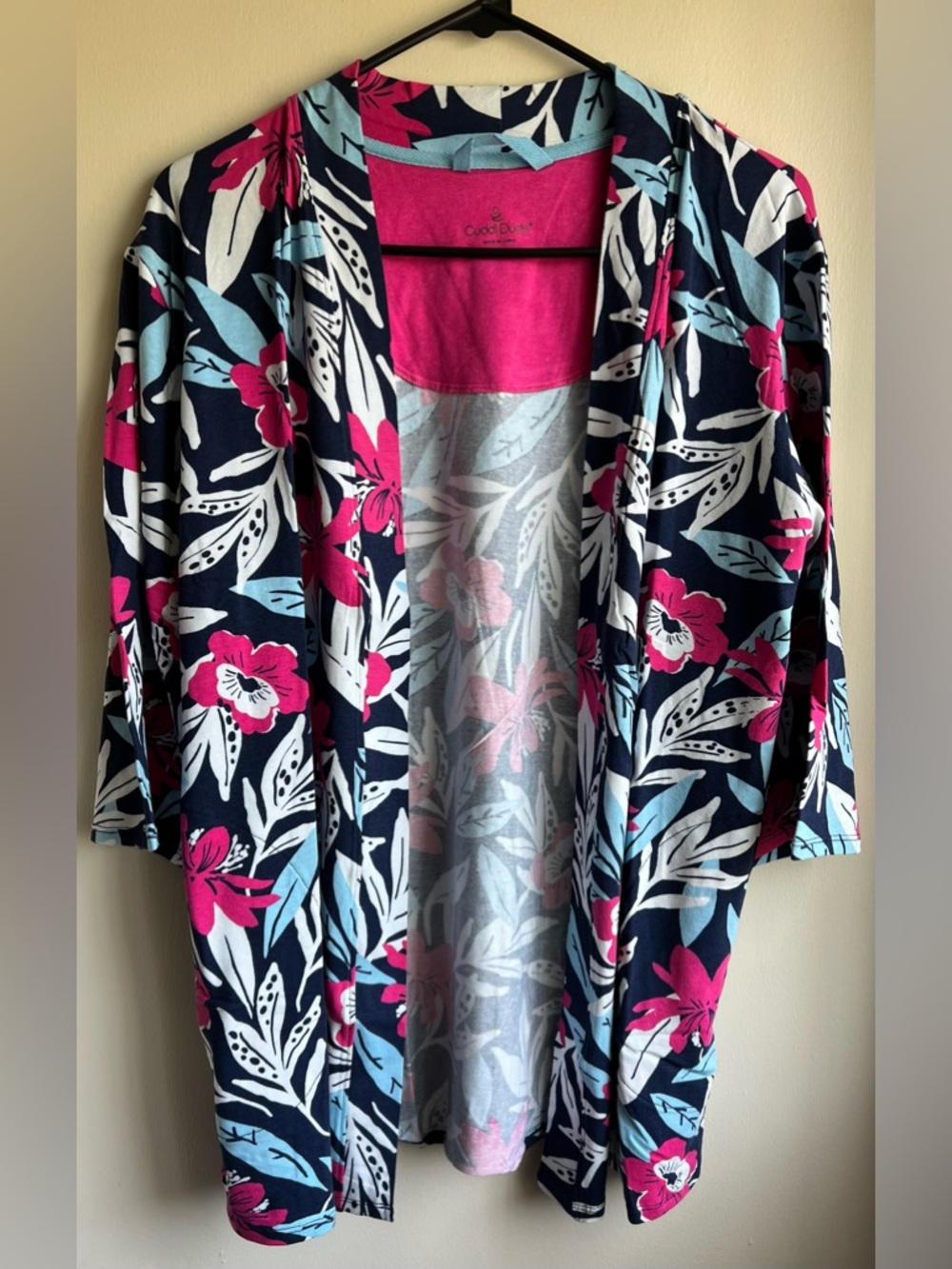NWOT Cuddl Duds Tropical Cardigan